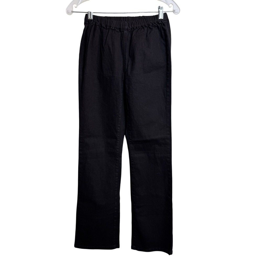 DG2 Diane Gilman Black Straight‎ Leg Stretch Pants XS